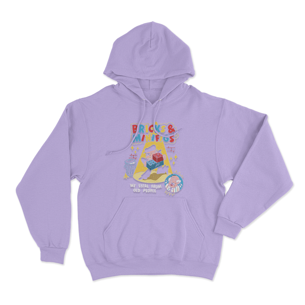 Bricks & Minifigs We Steal From Old People Unisex Hoodie Purple Bricks Minifigs We Steal From Old People Unisex Hoodie Purple