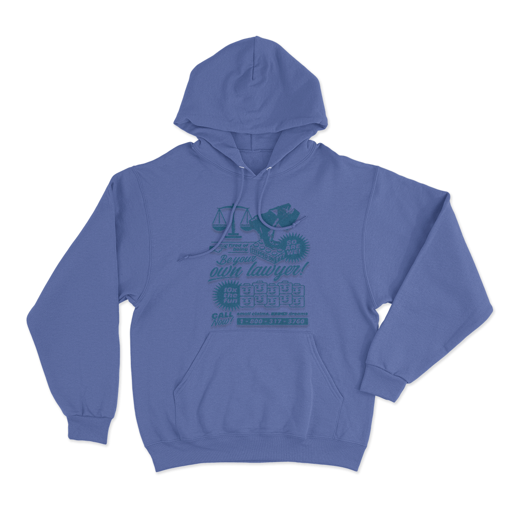 Small Claims Big Dreams Unisex Hoodie Blue Small Claims Big Dreams Unisex Hoodie Blue