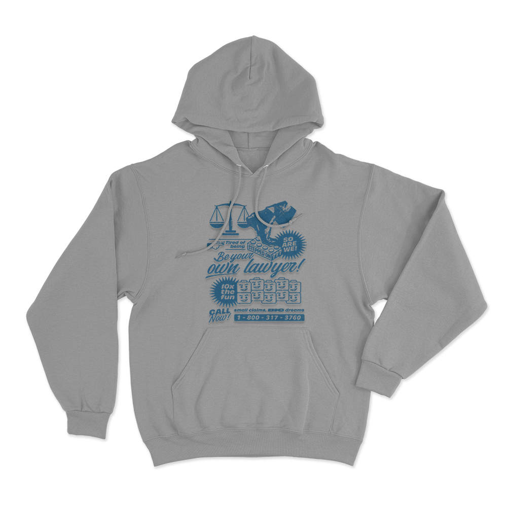 Small Claims Big Dreams Unisex Hoodie Grey Small Claims Big Dreams Unisex Hoodie Grey