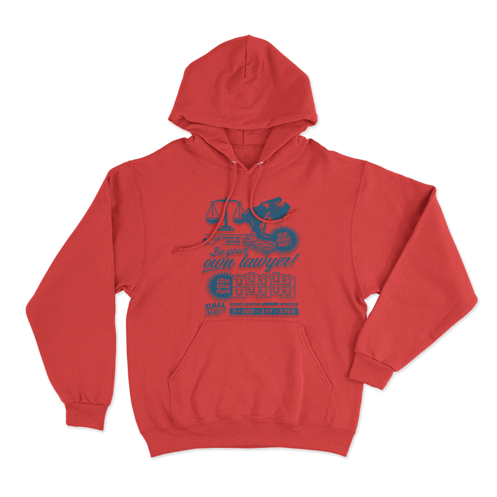 Small Claims Big Dreams Unisex Hoodie Red Small Claims Big Dreams Unisex Hoodie Red