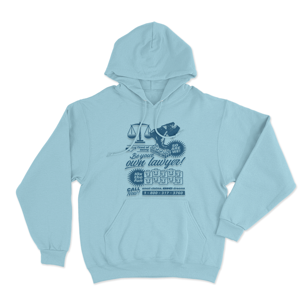 Small Claims Big Dreams Unisex Hoodie Sky Blue Small Claims Big Dreams Unisex Hoodie Sky Blue