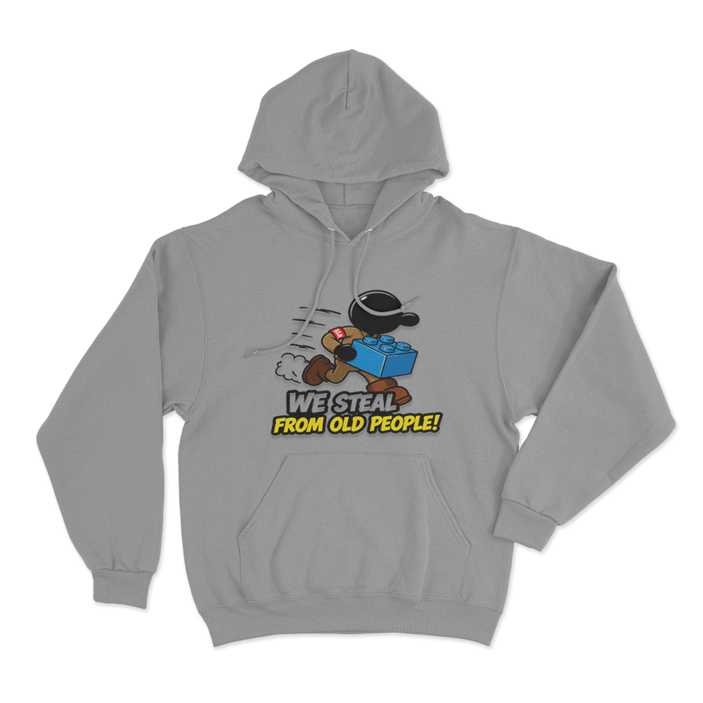 Steal From Old People Unisex Hoodie Grey Steal From Old People Unisex Hoodie Grey