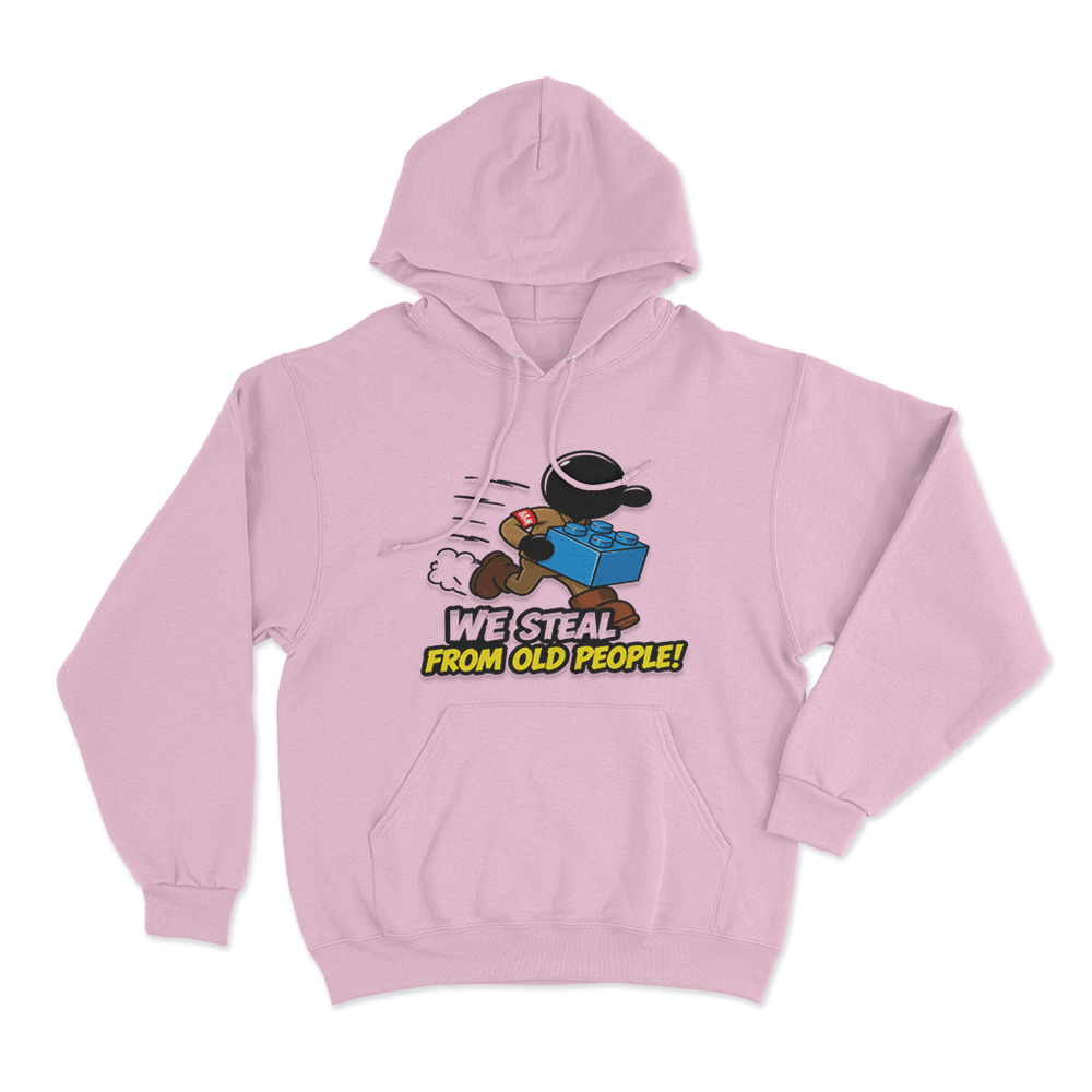 Steal From Old People Unisex Hoodie Pink Steal From Old People Unisex Hoodie Pink