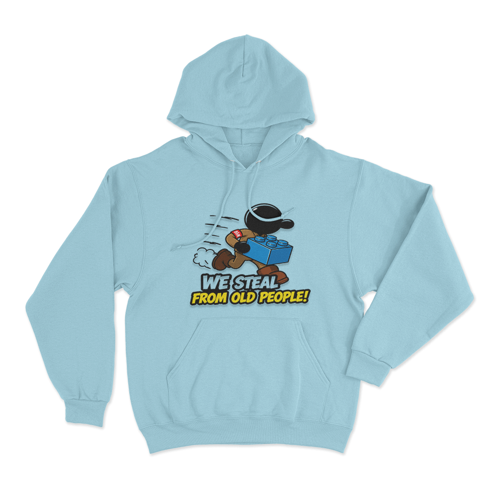 Steal From Old People Unisex Hoodie Sky Blue Steal From Old People Unisex Hoodie Sky Blue
