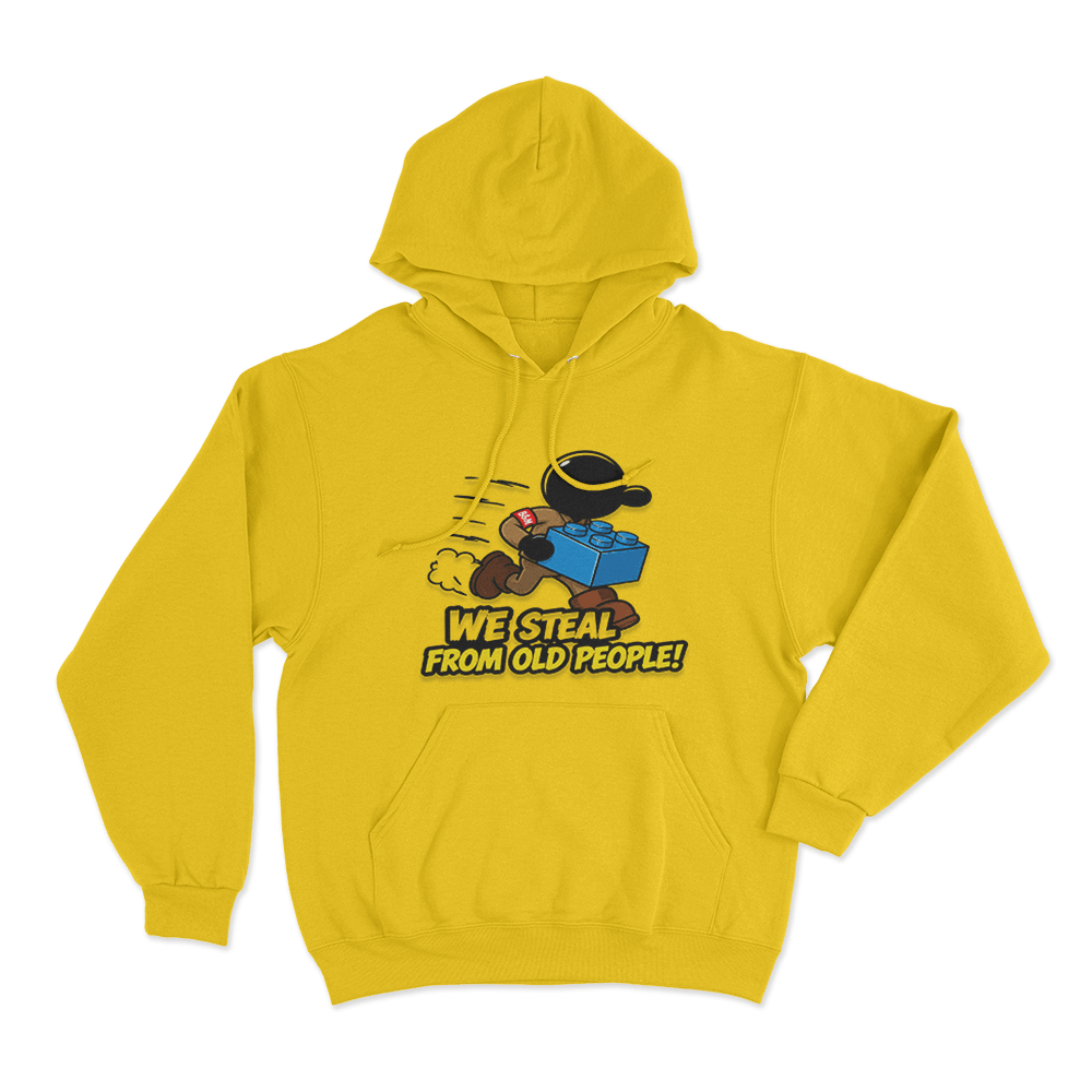 Steal From Old People Unisex Hoodie Yellow Steal From Old People Unisex Hoodie Yellow