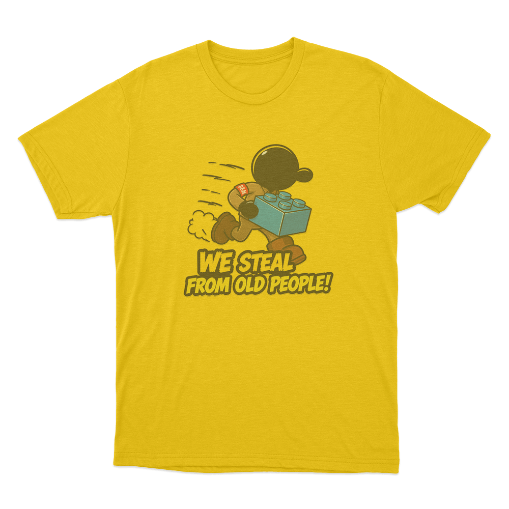 Steal From Old People Unisex T Shirt Yellow Steal From Old People Unisex T Shirt Yellow