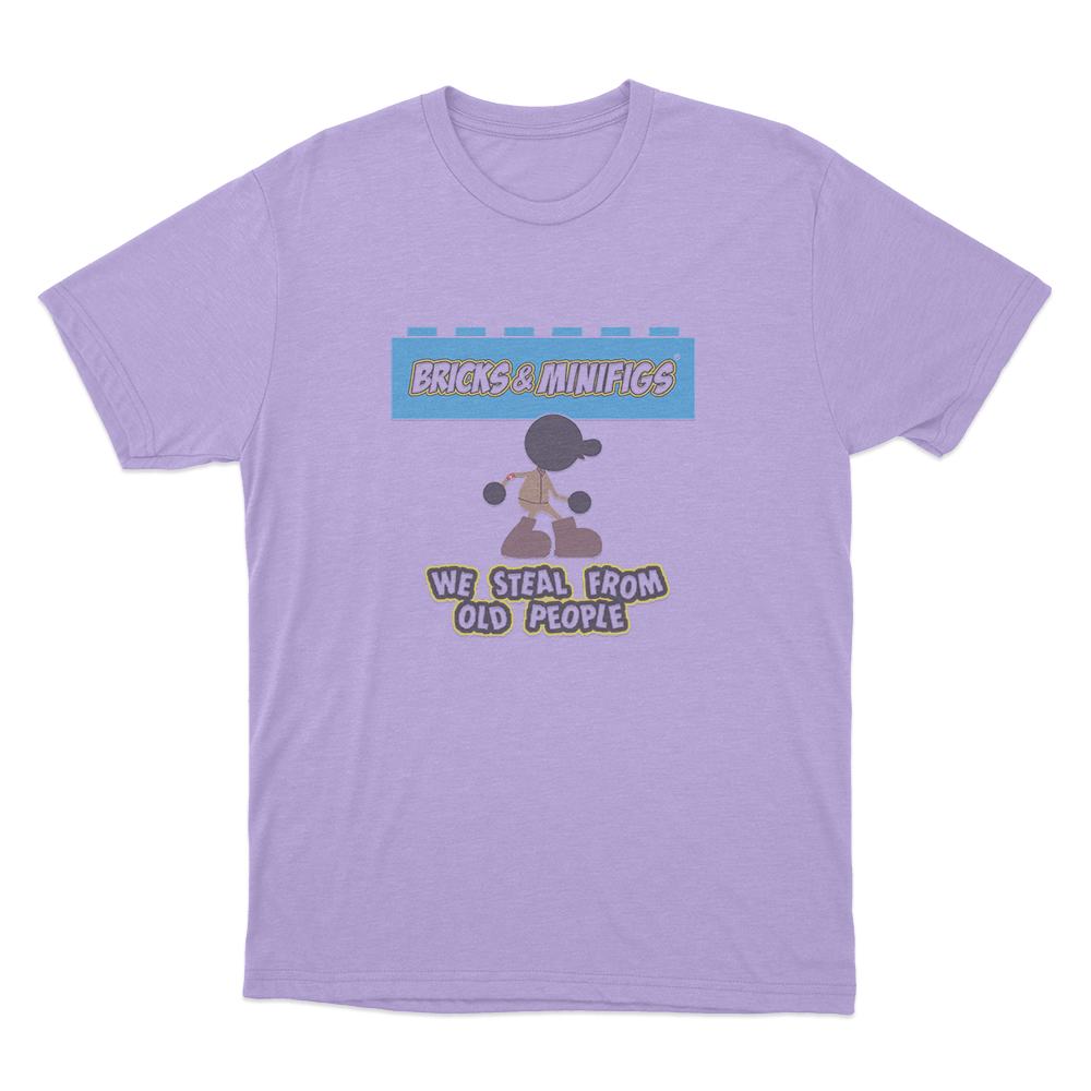 We Steal From Old People Bricks & Minifigs Unisex T Shirt Purple We Steal From Old People Bricks Minifigs Unisex T Shirt Purple