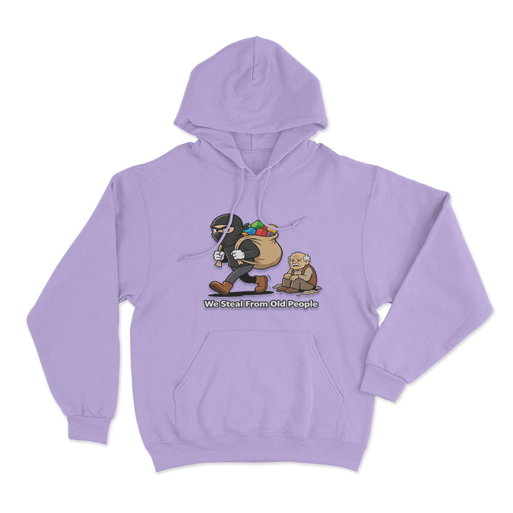 We Steal From Old People Unisex Hoodie Purple We Steal From Old People Unisex Hoodie Purple